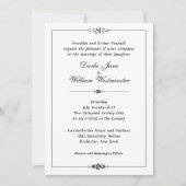 アールヌーボーダスティブ結婚ルーズ 招待状 (正面)