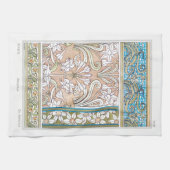 アールヌーボーダフォディルヴェルヌイ繊維フローラアート キッチンタオル (横)