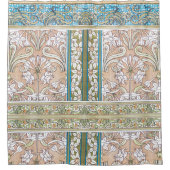 アールヌーボーダフォディルヴェルヌイ繊維フローラアート シャワーカーテン (正面)