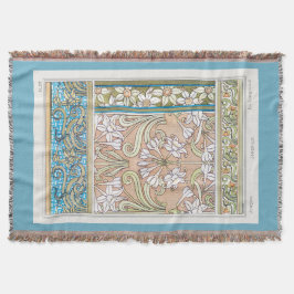 アールヌーボーダフォディルヴェルヌイ繊維フローラアート スローブランケット