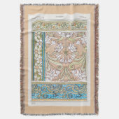 アールヌーボーダフォディルヴェルヌイ繊維フローラアート スローブランケット (正面縦)