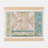 アールヌーボーダフォディルヴェルヌイ繊維フローラアート フリースブランケット (正面(横))