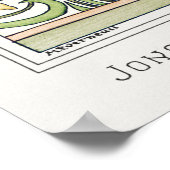 アールヌーボーダフォディルヴェルヌイ繊維フローラアート ポスター (角)