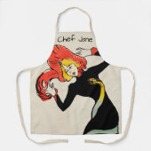 アールヌーボーダンサーJane Avril by Toulouse Laurec エプロン (正面)