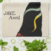 アールヌーボーダンサーJane Avril by Toulouse Laurec キッチンタオル (折り畳み)