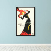 アールヌーボーダンサーJane Avril by Toulouse Laurec キャンバスプリント (インサイチュ (ウッドフロア))