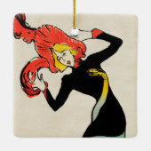 アールヌーボーダンサーJane Avril by Toulouse Laurec セラミックオーナメント (裏面)