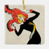 アールヌーボーダンサーJane Avril by Toulouse Laurec セラミックオーナメント (正面)