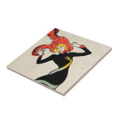 アールヌーボーダンサーJane Avril by Toulouse Laurec タイル (側面)