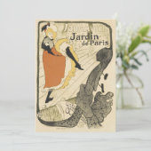 アールヌーボーダンサーJane Avril by Toulouse Laurec 招待状 (スタンド正面)