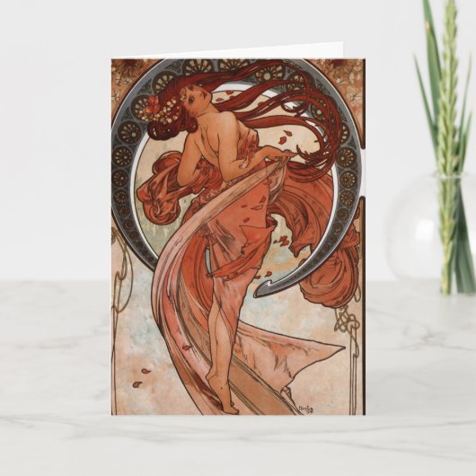 アールヌーボーダンスの挨拶状 カード (正面)