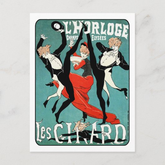 アールヌーボーダンスイメージバイジュールシェレ ポストカード (正面)
