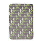 アールヌーボーダークイポモアフローラ壁紙アート バスマット (正面縦)