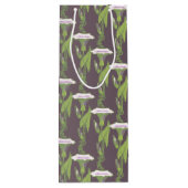 アールヌーボーダークイポモアフローラ壁紙アート ワインギフトバッグ (裏面)