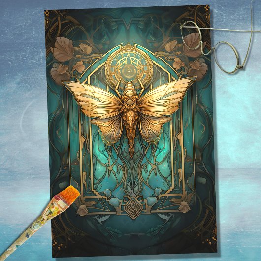 アールヌーボーチカダ1デコペ紙 薄葉紙