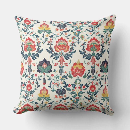 アールヌーボーチノイスリーロータスフローラ クッション (正面)