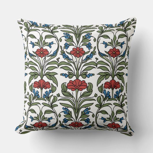 アールヌーボーチノイスリーロータスフローラ クッション (正面)