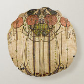 アールヌーボーチャールズマッキントッシュWassailのクッション ラウンドクッション (裏面)