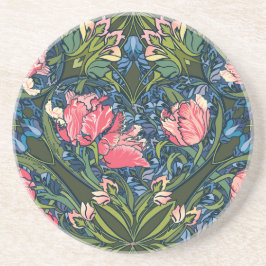 アールヌーボーチューリップガーデンカラフル コースター