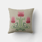 アールヌーボーチューリップトリオ装飾用クッション クッション (裏面)