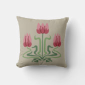 アールヌーボーチューリップトリオ装飾用クッション クッション (正面)