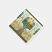 アールヌーボーチューリップモチーフスタンダードディナー スタンダードカクテルナプキン (角)