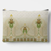 アールヌーボーチューリップ交代繊細な渦巻き アクセサリーポーチ (正面)