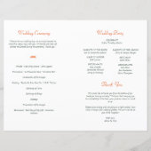 アールヌーボーチューリップ結婚式 プログラム (裏面)