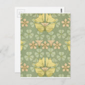 アールヌーボーチョウ ポストカード (正面/裏面)