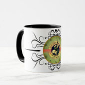 アールヌーボーチョコレート広告時計マグ マグカップ (正面左)