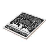 アールヌーボーツリーベアズレーパターン タイル (側面)