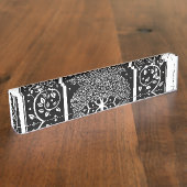 アールヌーボーツリーベアズレーパターン デスクネームプレート (側面)