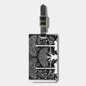 アールヌーボーツリーベアズレーパターン ラゲッジタグ (正面縦)