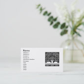 アールヌーボーツリーベアズレーパターン 名刺 (スタンド正面)