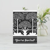 アールヌーボーツリーベアズレーパターン 招待状 (スタンド正面)