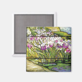 アールヌーボーティファニーのステンドグラス自然 マグネット (正面/裏面)