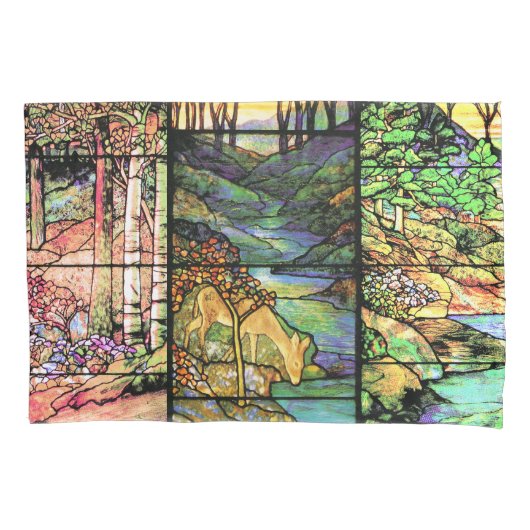 アールヌーボーティファニーステンドグラスピロケース 枕カバー (正面)