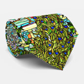 アールヌーボーティファニーステンドグラス窓ピーコック ネクタイ (ロール)