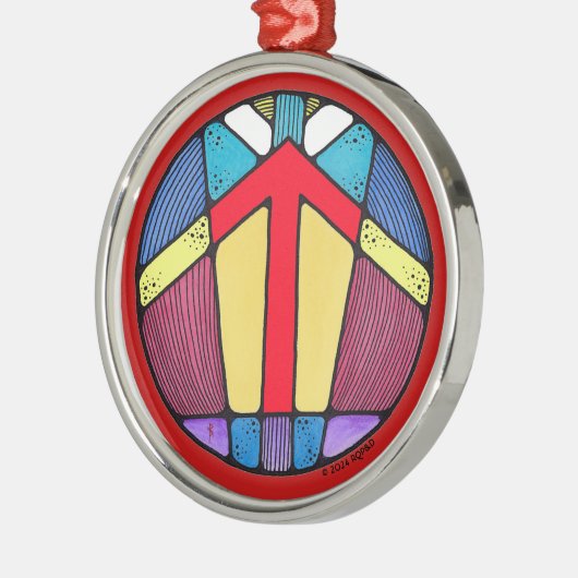 アールヌーボーティワズルーンの勝利 メタルオーナメント (左)