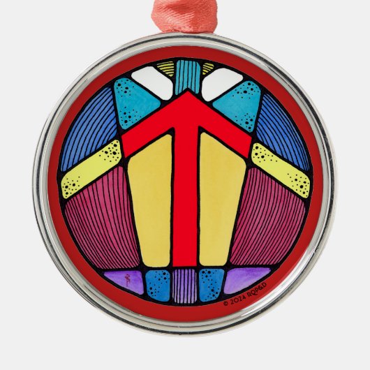 アールヌーボーティワズルーンの勝利 メタルオーナメント (正面)