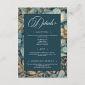アールヌーボーティール（緑がかった色）ウィリアム結婚モリスフローラ エンクロージャーカード (正面)