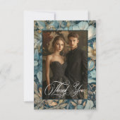 アールヌーボーティール(緑がかった色)ウィリアム結婚モリスフローラ サンキューカード (正面)