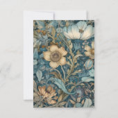 アールヌーボーティール（緑がかった色）ウィリアム結婚モリスフローラ 出欠カード (裏面)