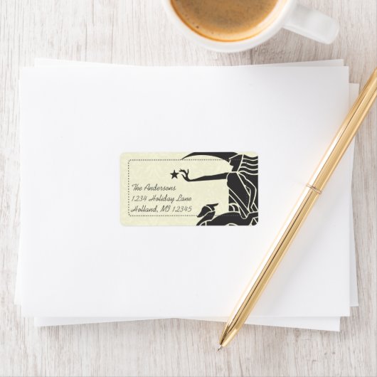 アールヌーボーディアダマスク差出人住所ラベル ラベル (インサイチュ)