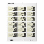 アールヌーボーディアダマスク差出人住所ラベル ラベル (フルシート)