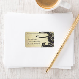 アールヌーボーディアダマスク差出人住所ラベル ラベル