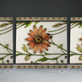 アールヌーボーデイジーシームレス花模様 タイル