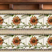 アールヌーボーデイジーシームレス花模様 タイル