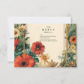 アールヌーボーデイジーフレ結婚ーム 出欠カード (正面)