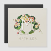 アールヌーボーデイジーリースモノグラムをパーソナライズ (正面/裏面)